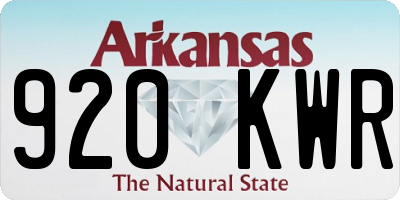AR license plate 920KWR