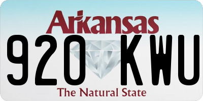 AR license plate 920KWU