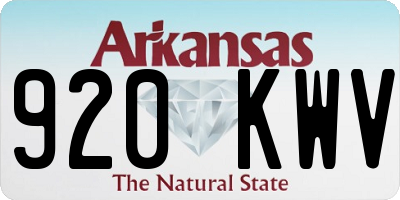 AR license plate 920KWV