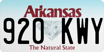 AR license plate 920KWY