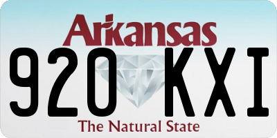 AR license plate 920KXI