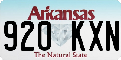 AR license plate 920KXN