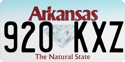 AR license plate 920KXZ