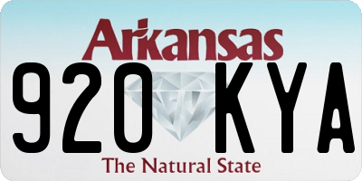 AR license plate 920KYA