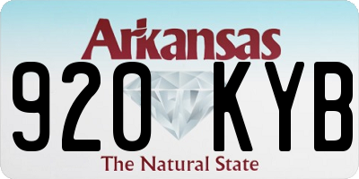 AR license plate 920KYB