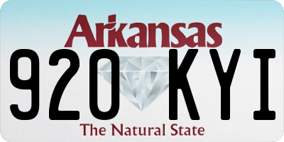 AR license plate 920KYI