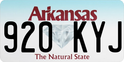 AR license plate 920KYJ