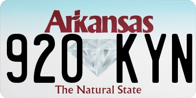 AR license plate 920KYN