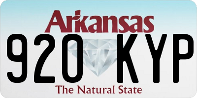 AR license plate 920KYP