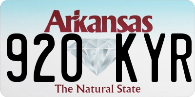 AR license plate 920KYR
