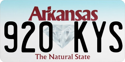 AR license plate 920KYS