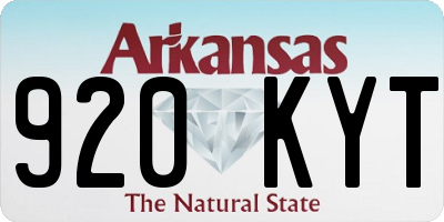 AR license plate 920KYT