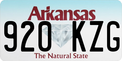 AR license plate 920KZG