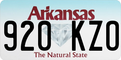 AR license plate 920KZO