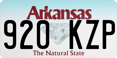 AR license plate 920KZP