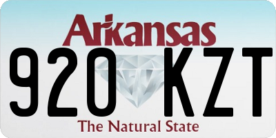 AR license plate 920KZT