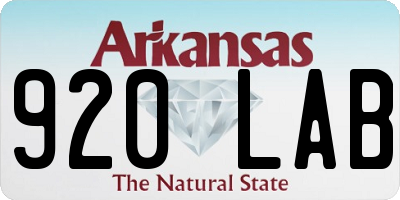 AR license plate 920LAB