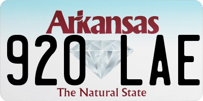 AR license plate 920LAE
