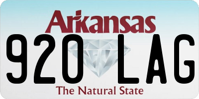 AR license plate 920LAG