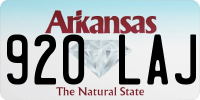 AR license plate 920LAJ