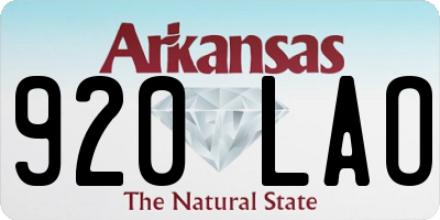 AR license plate 920LAO