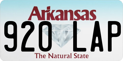 AR license plate 920LAP