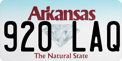 AR license plate 920LAQ