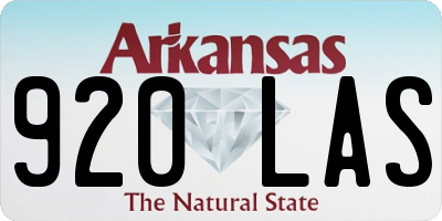 AR license plate 920LAS
