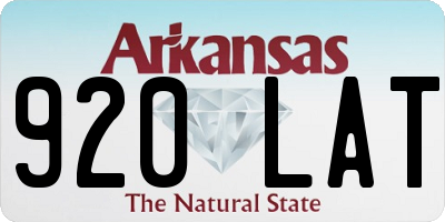 AR license plate 920LAT