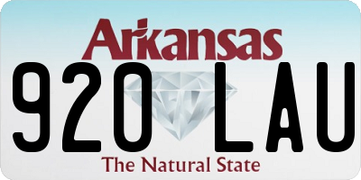 AR license plate 920LAU