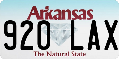 AR license plate 920LAX