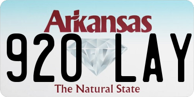 AR license plate 920LAY