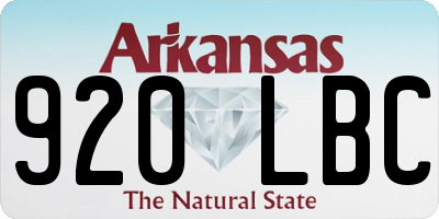AR license plate 920LBC