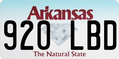 AR license plate 920LBD