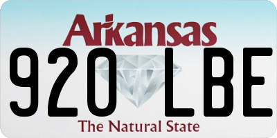 AR license plate 920LBE