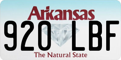 AR license plate 920LBF