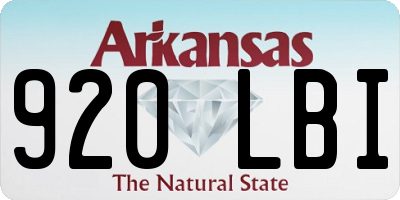 AR license plate 920LBI