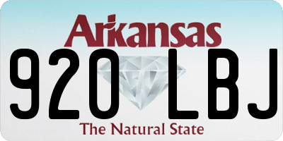 AR license plate 920LBJ