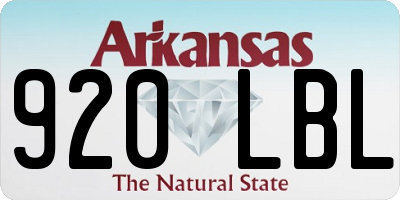 AR license plate 920LBL