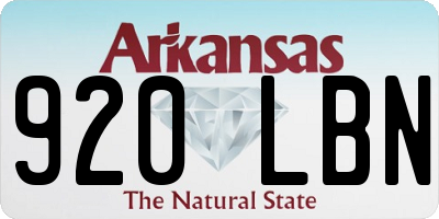 AR license plate 920LBN