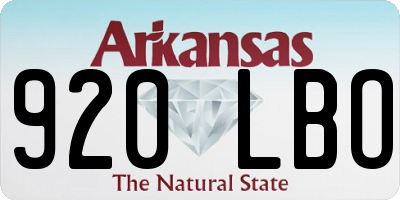 AR license plate 920LBO