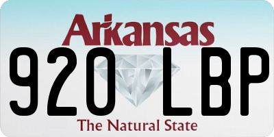 AR license plate 920LBP