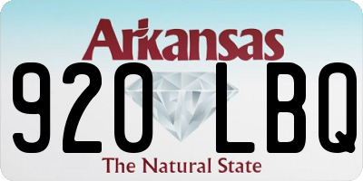 AR license plate 920LBQ