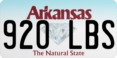 AR license plate 920LBS