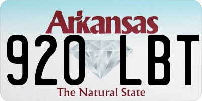 AR license plate 920LBT