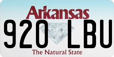 AR license plate 920LBU