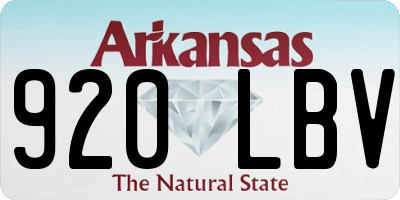 AR license plate 920LBV