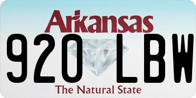 AR license plate 920LBW