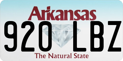 AR license plate 920LBZ