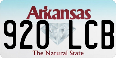 AR license plate 920LCB